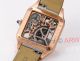 Super Clone Cartier Santos Dumont Skeleton Rose Gold Brown Band Micro Rotor (6)_th.jpg